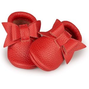 Red Infant Moccasins
